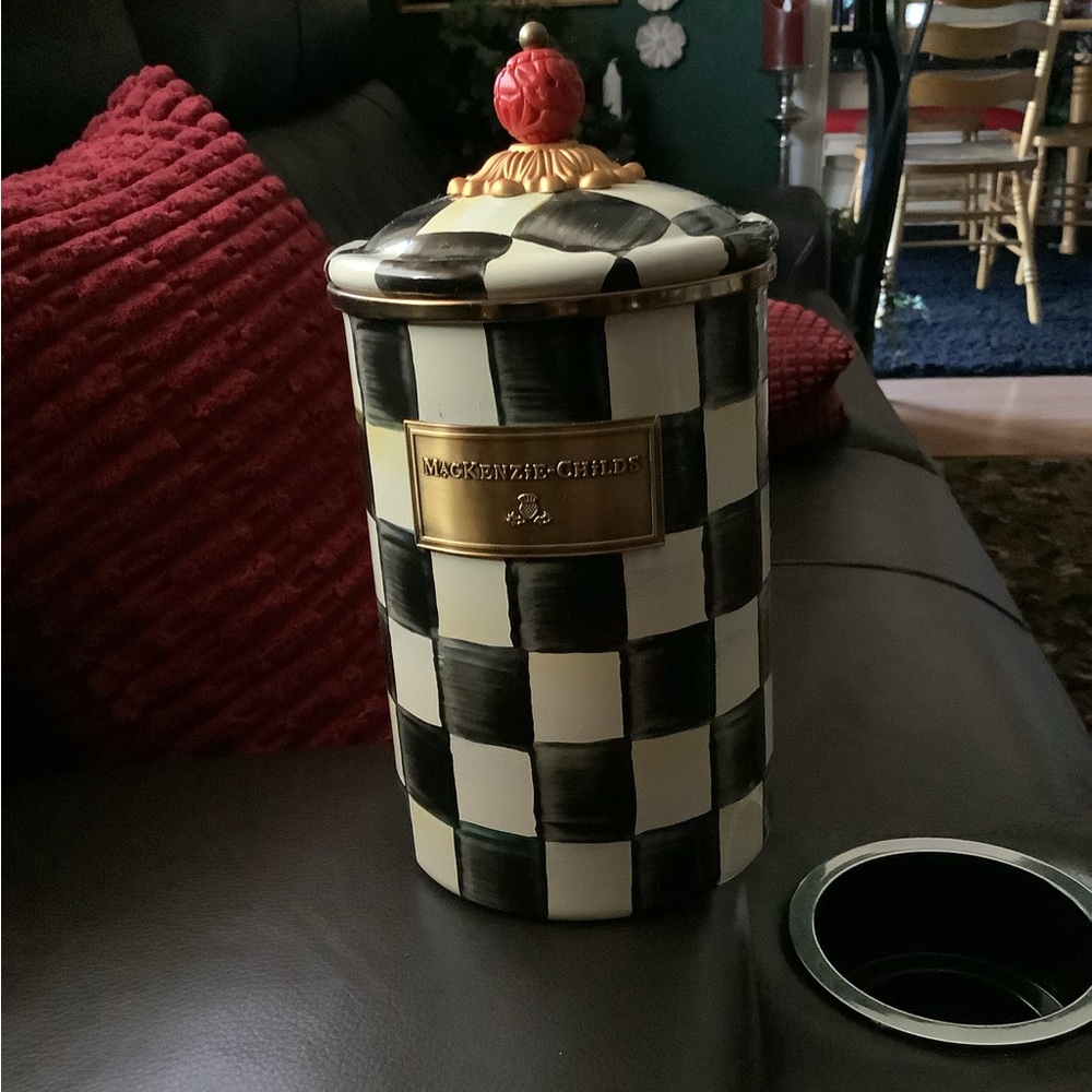 McKenzie Childs 10 inch Canister